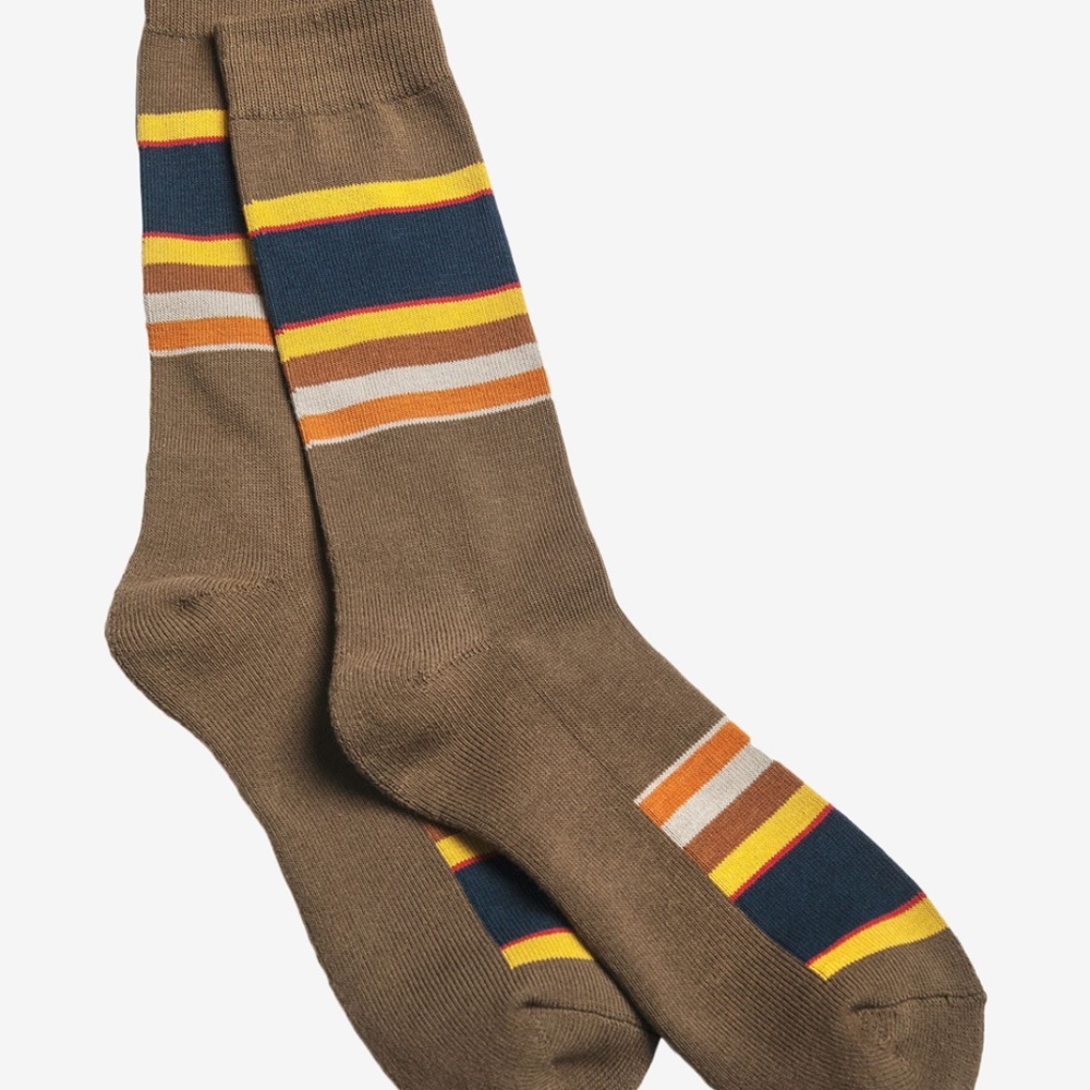 Pendleton Nation Park Stripe Crew Socks Badlands Size M